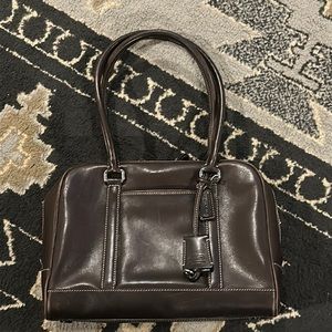 VTG COACH Hampton Satchel Bag 7786 in Brown